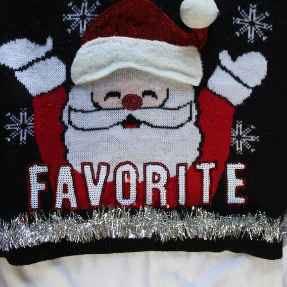 No Boundaries Santas Favorite Embellished Christmas Sweater Size XXL - Picture 4 of 8